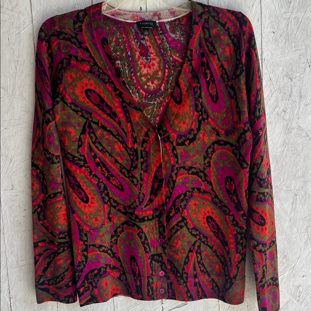 Talbots Multicolor Merino Wool Sweater, size Small